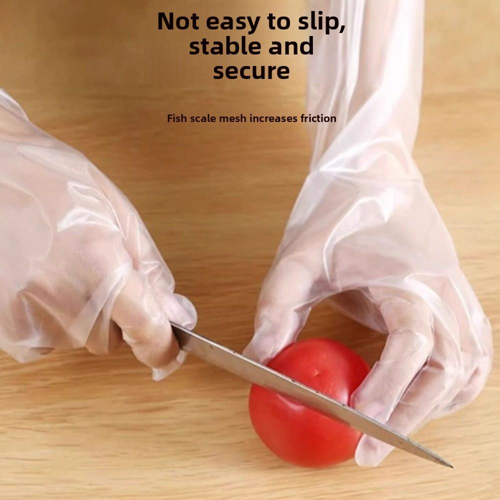 50PCS Long Cuff Disposable Gloves Waterproof Extended Gloves Scrubbing Gloves  Car Washing