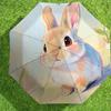 Adorable Bunny Perfect for Outdoor Adventures - Auto-Opening Umbrella, Lightweight and Durable Travel Accessory 071