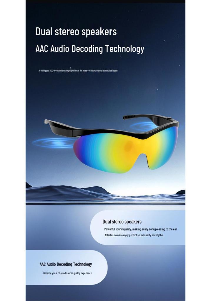 Smart Bluetooth Glasses 02Pro Max with AI Translation and Music-Enabled Earbuds