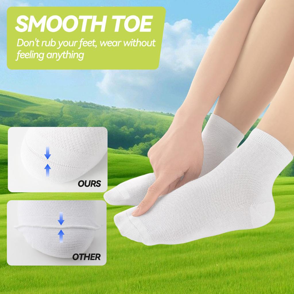 Children's Pure Cotton Mesh Boneless Summer Thin Ankle Socks OEKO-TEX Certified Safe for Kids Boys and Girls for School and Home