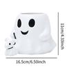 Halloween Ghost Treat Bucket, Resin Planter Pot Pen Holder Flower Vase for Bedroom Home Party Festival Decor
