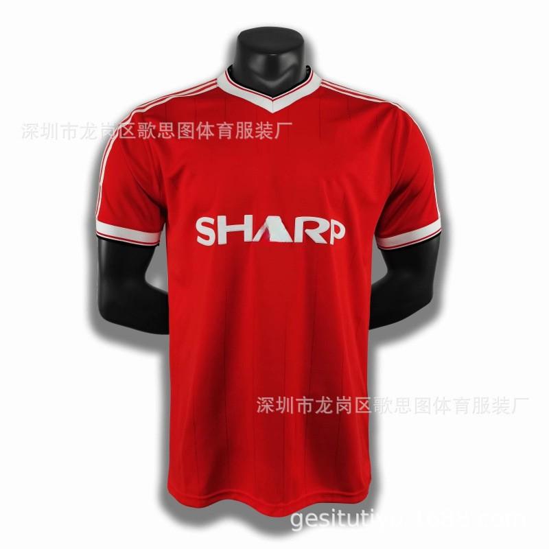 Retro Football Jersey Men Vintage Soccer Shirt Sports Training Top