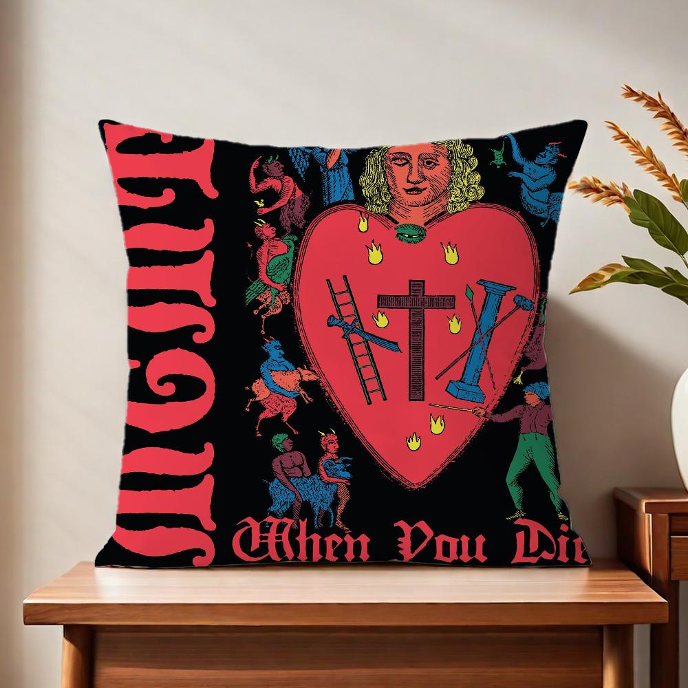 MMGMT Rock Band Cushion Cover For Pillow Printing Sofa Decoration Home Car Room Coffee Shop Office Nordic Simplicity