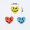 12Pcs/lots Diamond Smile Crystal Love Heart DIY Patches Rhinestone Stick-on Planar Scrapbooking  Accessories
