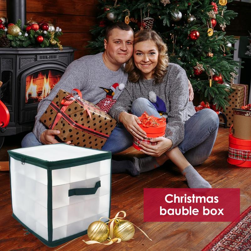Christmas Ball Storage Box 64 Compartments Large Capacity Foldable Storage Box For Storing Ball Toys And Ornaments