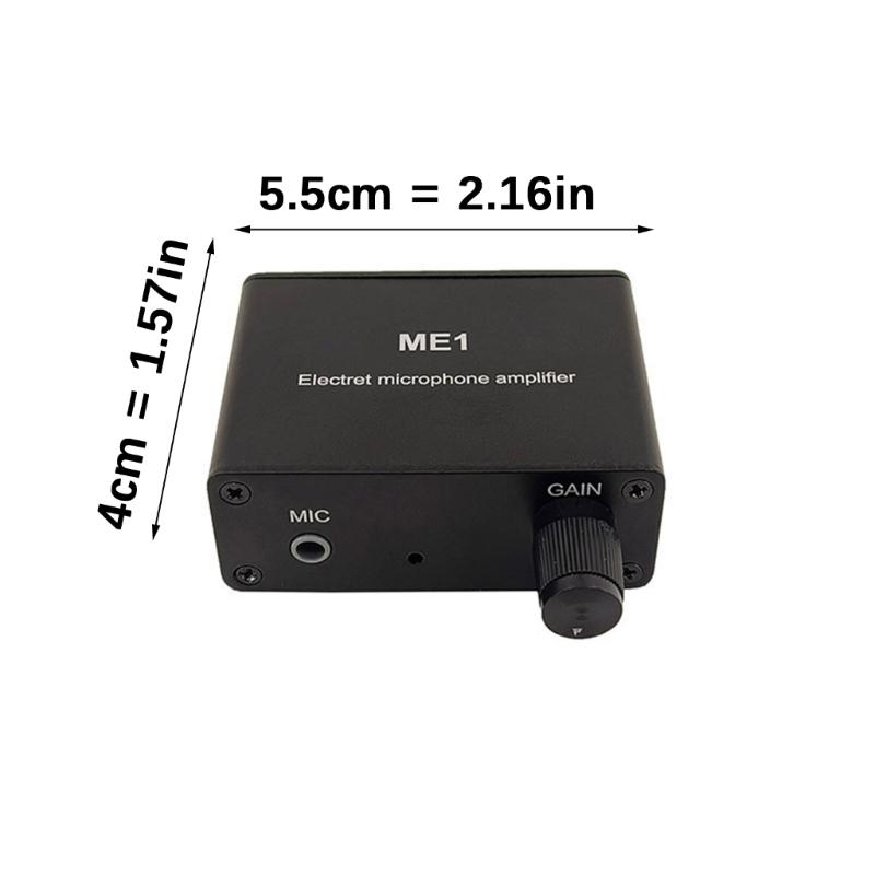 ME1 Portable Mixer 3 Output Mic Amplifier Build In Bias Circuit Clear Sound Amplification for Live Monitoring Black