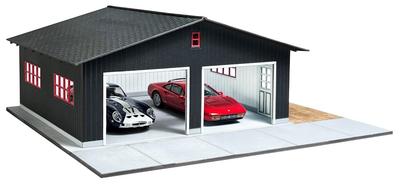 Cobaanii Mokei Kobaani Model Studio 1/64 Sweet Style Garage Life Series 2-Car Garage Wooden Assembly Kit SS-042
