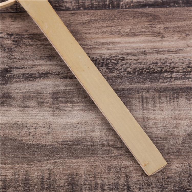 DIY Blank Paper Fan Bamboo Handle Children's Hand Painting Double sided Round Fan Art Material Fan  1PC