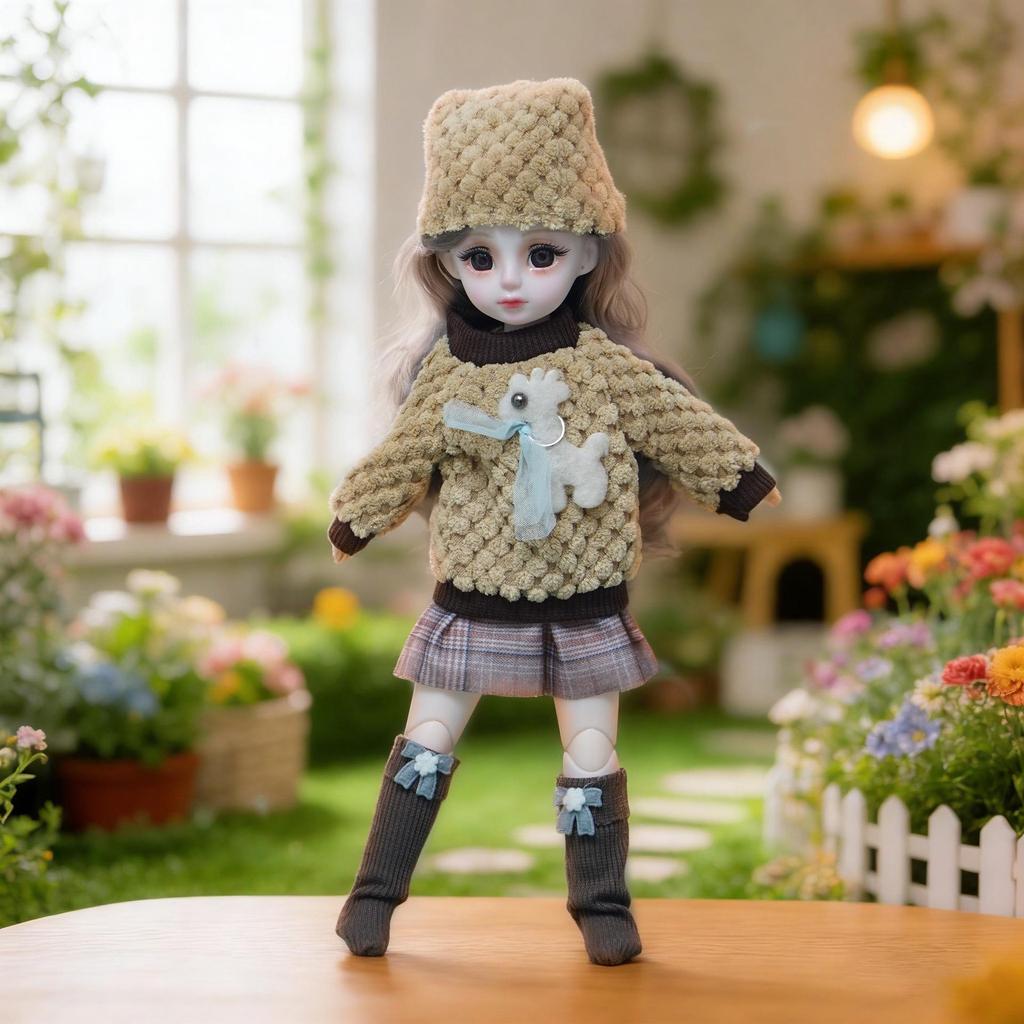 New 30cm Chubby BJD Doll Clothes Set - Cute Lolita Ghost Mom Dress-Up Collection