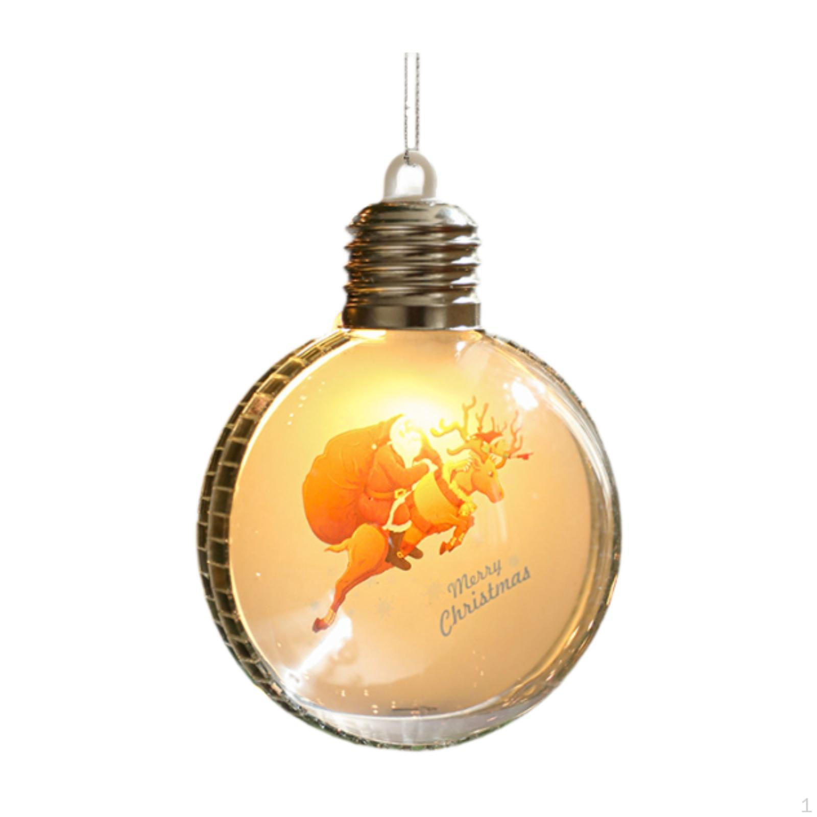 

Christmas Tree Ball Ornament Decorative Bauble with Light Decoration for Style D