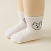 5 Pairs Baby Socks Toddler Soft Comfortable Breathable Spring Autumn Cartoon Bear Pattern Kids Footwear For 0-5 Years