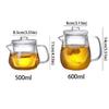 Transparent Tea Cup Set Heat Resistant Flower Teapot Chinese Glass Tea Pot  Puer Tea