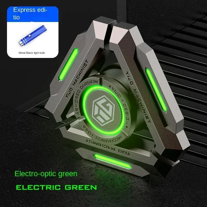 Luminous Fidget Spinner Metal Magnetic Push Coin Edc Relieve Stress Relief Toy Glowing Hand Spinning Top Tip Antistresse Adults