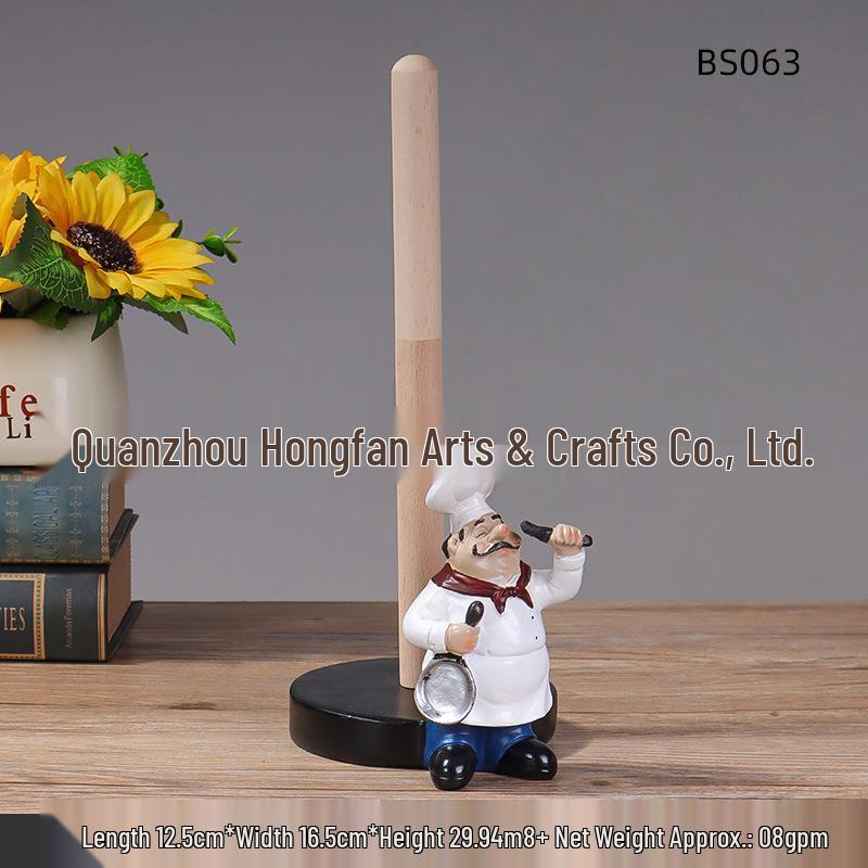 Modern Chef Resin Figurine: Stylish Kitchen & Dining Decor