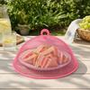 Round Metal Food Cover, Fine Mesh Food Protector, Heavy Duty Cake Dome with Handle, Dustproof Net Tent for for Outdoor BBQ Picnic
