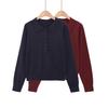Women's Casual Polo Neck Knit Sweater - European & American Style