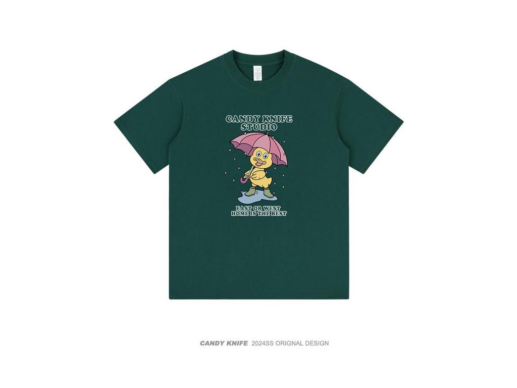 Trendy Cartoon Print Unisex Casual Short Sleeve T-Shirt