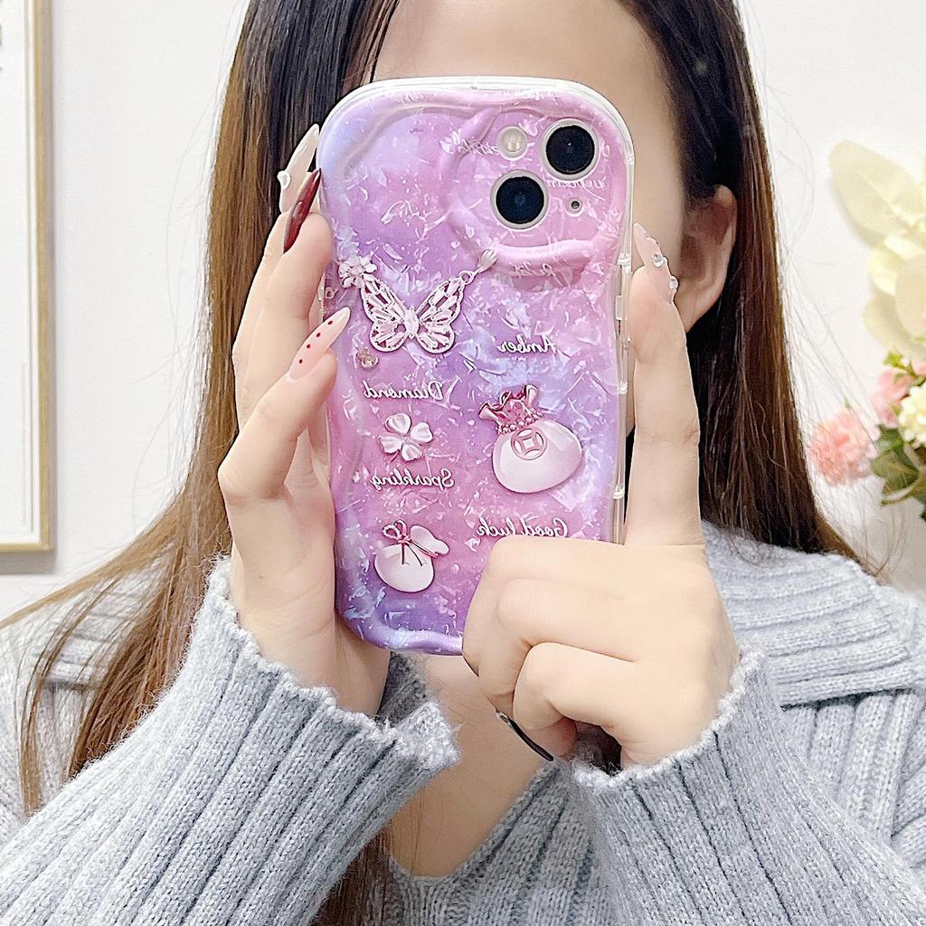 Silicone Case for Xiaomi Redmi Note 14 13 Samsung A56 A26 A36 Oppo A3 A5 Pro Tecno Spark 30C Funda Cartoon Butterfly Flowers Cover Soft TPU Bumper