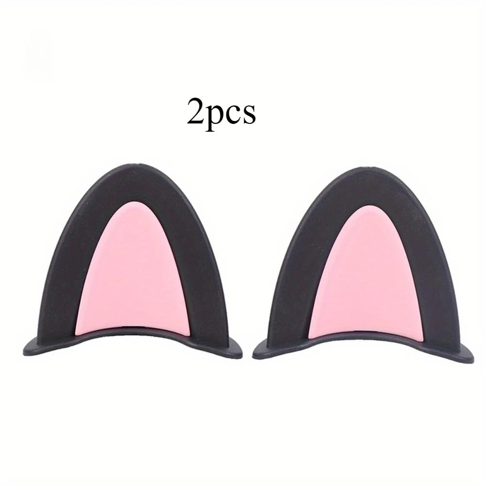 2PCS Motorcycle Helmet Decoration Cat Ear Cute Car Decoration Sticker Motorcycle Helmet Decoration (cat Ear Shaped Bread)