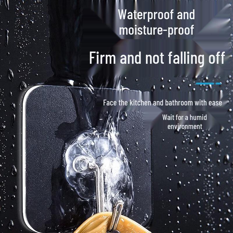 Qun Rong Transparent Self-Adhesive Wall Hooks