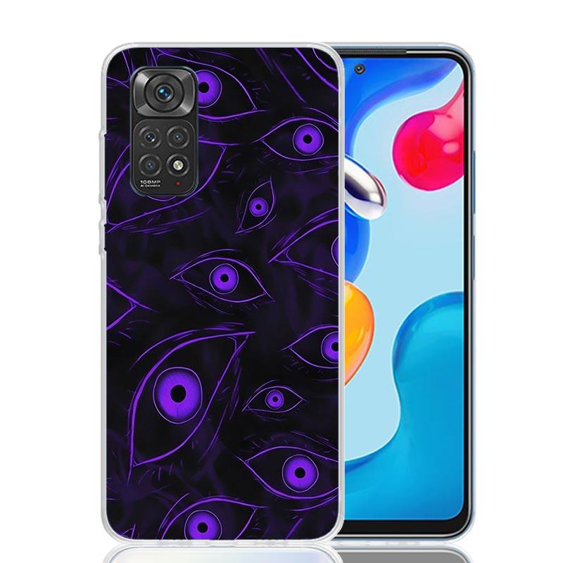 Scary Face Eyes Phone Case For Xiaomi Redmi Note 15 14 13 12S 12 Pro Plus 11S 11E 11 11T 10S 10 Art Soft Pattern Cover Redmi Not