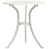 VidaXL Garden Table White 62x62x65 Cm Cast Aluminium