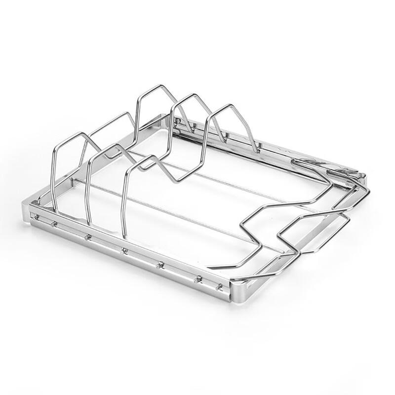 Wutuo Stainless Steel Foldable Camping BBQ Grill Rib Rack (Set of 2)