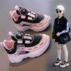 Fashionable Girls' shoes2026Spring and Autumn New Style Leather Dad Shoes for Older Girls, Children's Rotating Buckle Sneakers
