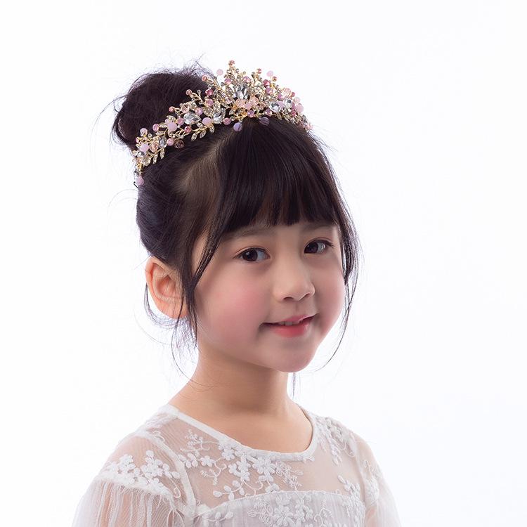 Korean Princess Crystal Headband: Children's Alloy Crown for Birthdays and Performances