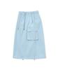 THE SATURDAY EVENING POST Parachute Skirt_Light Blue