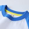 Summer Cotton Raglan Color Block Kids' Round Neck T-Shirt - Solid Color, Sweat-Absorbing, Short Sleeve Uniform