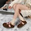 Winter  Vintage Warm Low Top Thick Sole Cotton Shoes for Women Color Blocked Versatile Plush Comfortable Chunky Sneakers