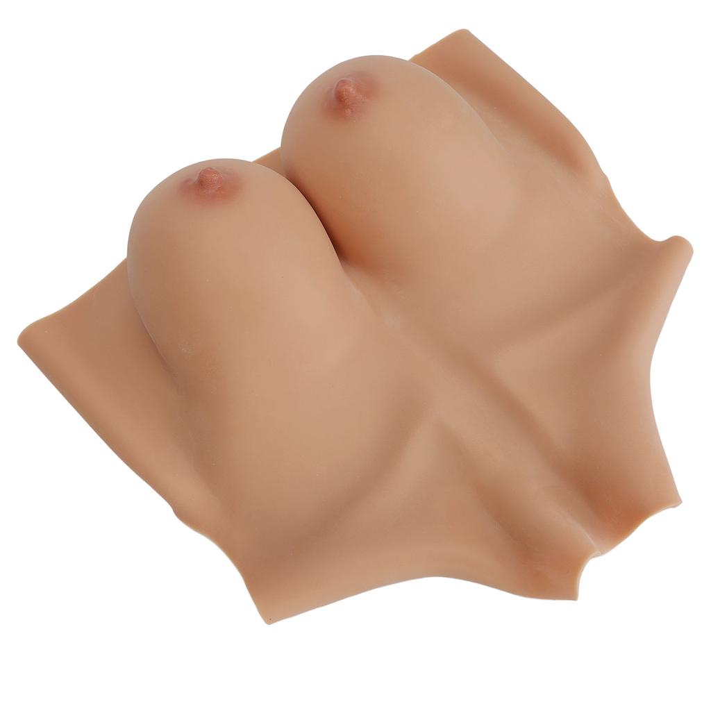 Frauen Prothesenbrust Realistische Seide Silikon Künstliche Prothesenbrust für Cosplay Bronzefarben B Cup