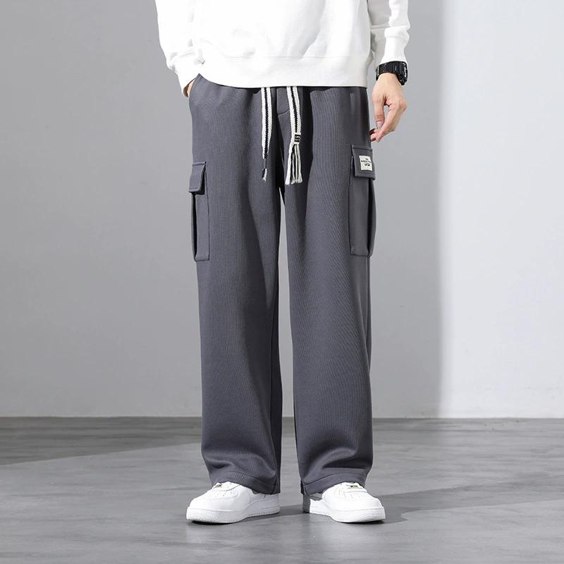 Large Size Men's Trendy Loose Leg Pants Korean Version Trendy Casual Pants