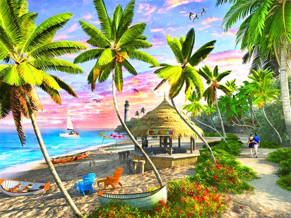 

Алмазная картина мозаика приморский пейзаж с деревом 5d вышивка своими руками мультфильм фэнтези пляжный пейзаж домашний декор Full Round 20x30CM