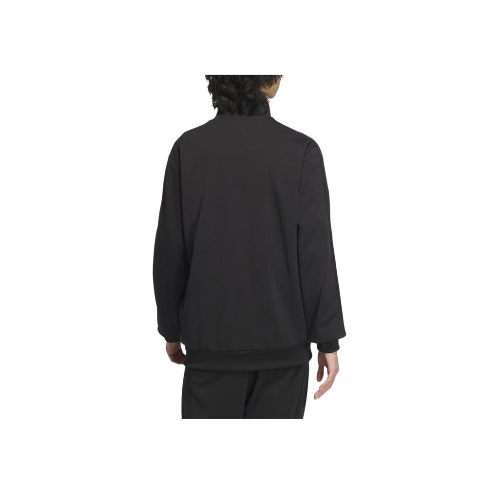 Adidas Knitted Dry Comfortable Striped Jacket Men Jackets Black JV6980