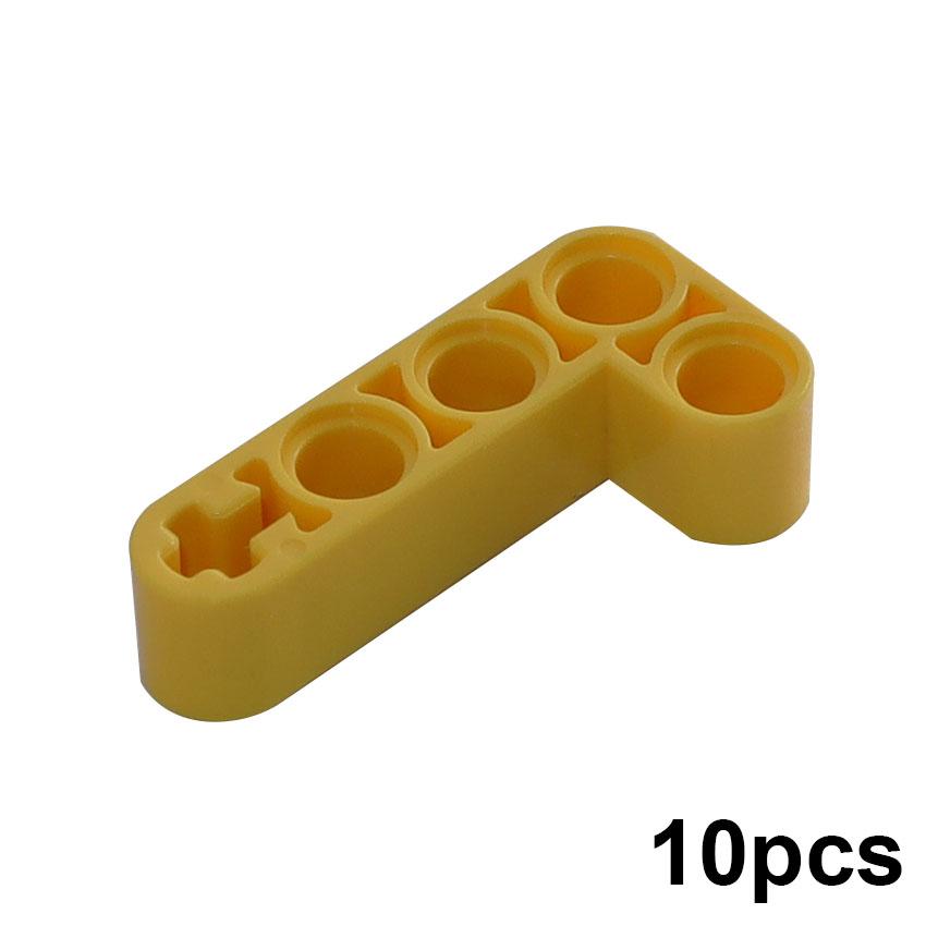 10 Stück Technischer Liftarm Dick L-Form 2x4 Arm, MOC Gebogene Balken Steine 32140 für DIY Montage