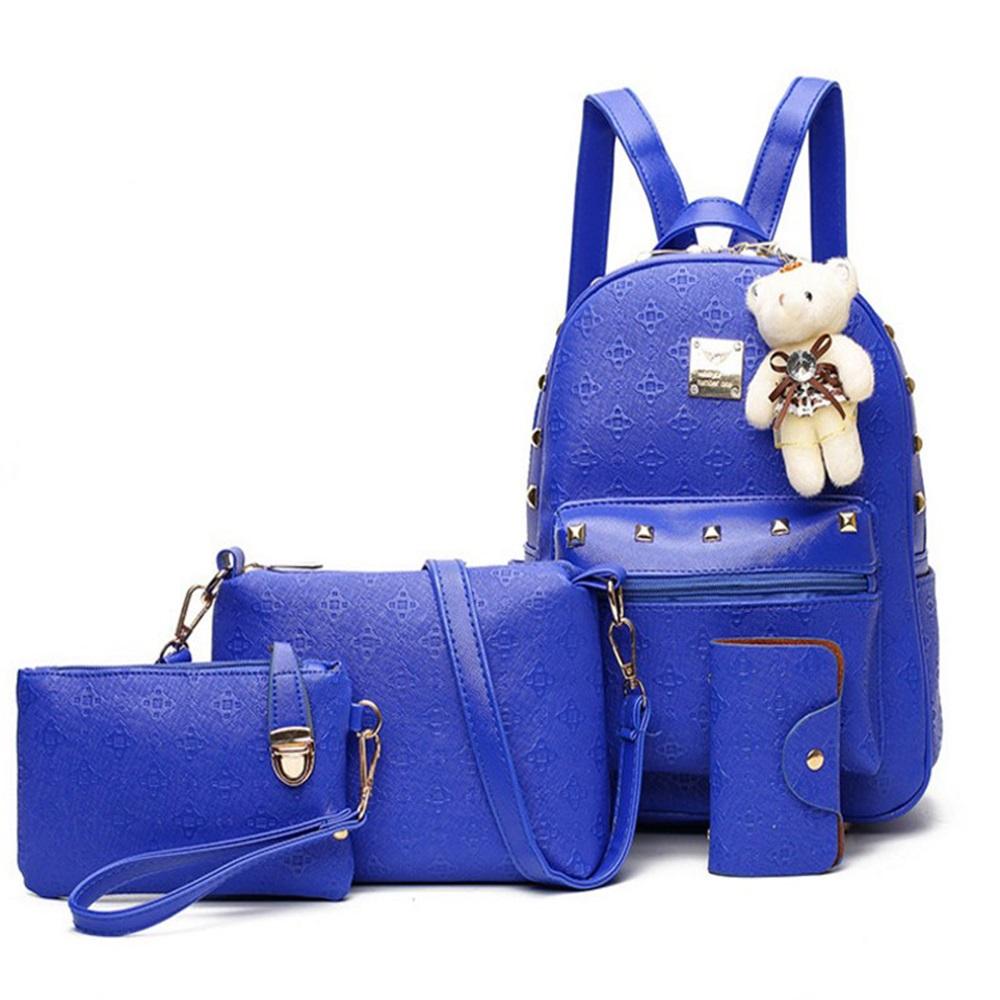 Women's Bags Fashion Backpack Four-piece Set Shoulder Crossbody Handbag