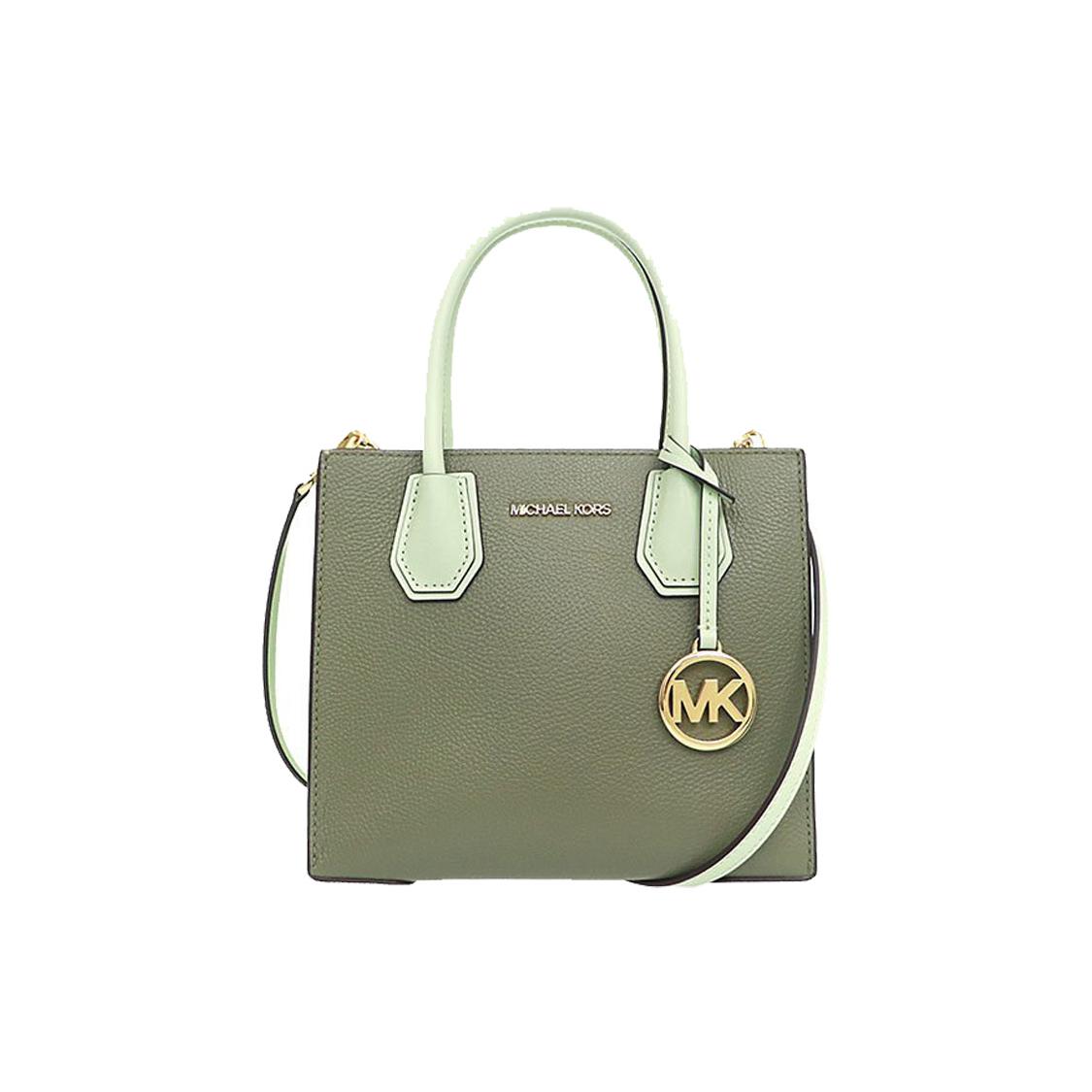 

New MICHAEL KORS Mercer Cow Leather Trunk Bag Shoulder Bag Crossbody Bag Handbag Women s Matcha Green 35S1GM9M2T-ARMY-GRN-MLT 22.1*9.9*20.1CM