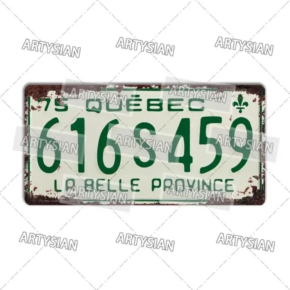 

State License Plate Metal Car Decor 15x30cm