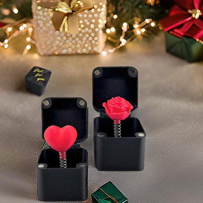 3D Printed Roses Love Heart Box Multi-Purpose Creative Fun Prank Gift Funny Popping-Up Gifts for Valentines Day & Mothers Day
