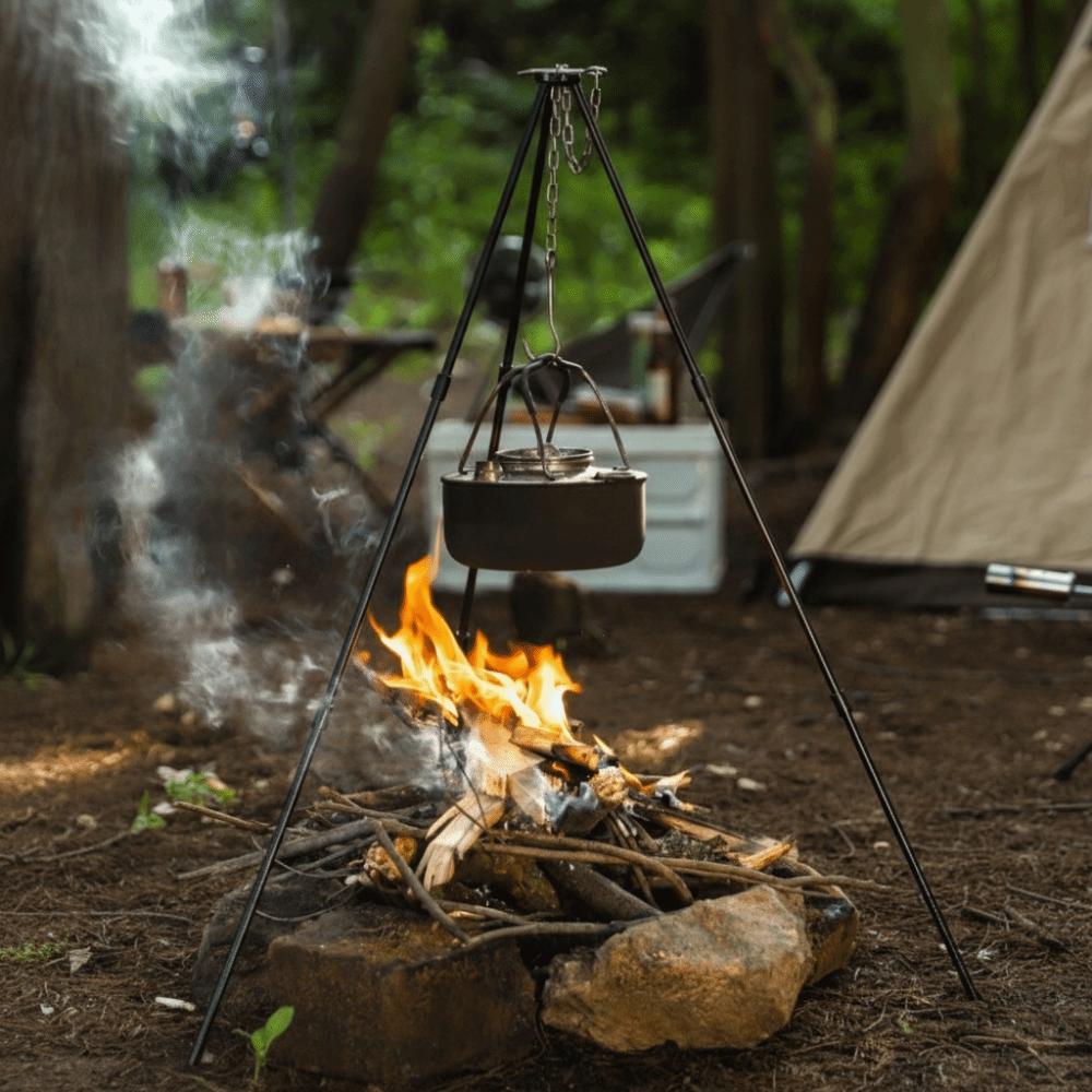 Hanging Pot Camping Tripod Cookware Cooking Pot Tripod Durable Campfire Tripod Grill Accessories