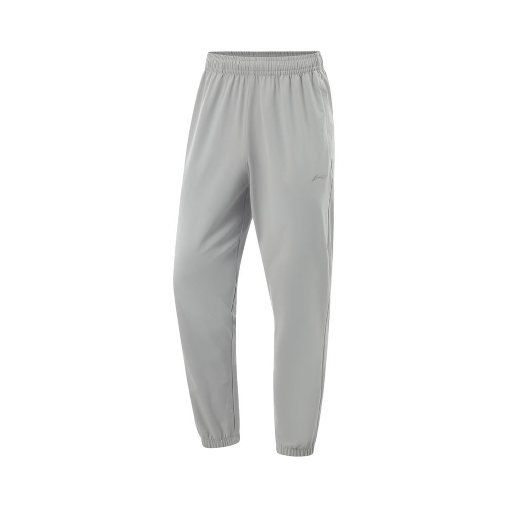 Li-Ning Casual Solid Color Tapered Knit Sports Pants Men bottoms Geological-Gray AYKV135-5