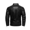 Men's Multi-Pocket Plush Thickened PU Leather Jacket Business Casual Jacket
