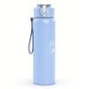 PC Number Ten Minimalist Grey Text Print 750ml colorful plastic sports water bottle leakproof pop up lid with straw for outdoor work home use