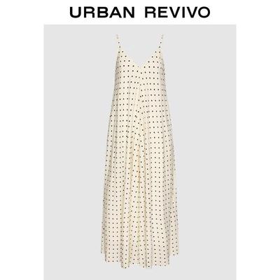 UR2026 Women's Polka Dot Strappy A-Line Dress