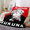 Customiz Name Personality Jujutsu Kaisen Sukuna and Tiger Staff Blanket Soft &Warm Sofa Office Bed Travel Lunch Break Blanket, Gift Suitable All Seaso
