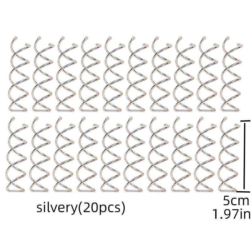 Set da 20 pezzi di accessori per capelli a forma di disco a spirale, strumenti per lo styling dei capelli marroni e neri, vendita diretta in fabbrica