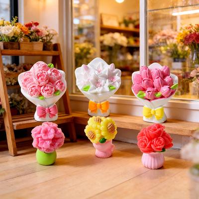 Flori Artificiale Miniaturale din Rășină Accesorii Florale pentru Casuța de Păpuși Plante Mici în Ghiveci Ornament pentru Micro Peisaj Casuță de Păpuși Grădină de Zâne Decor