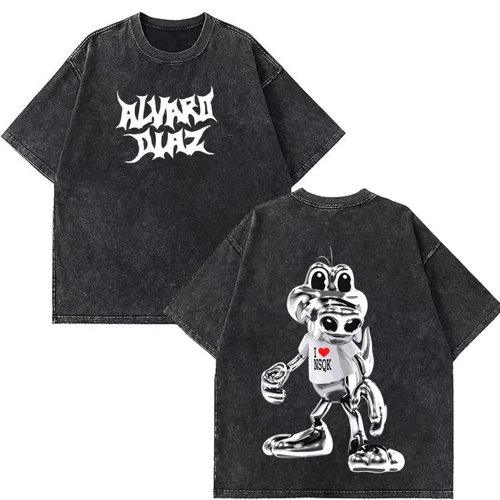 Alvaro Diaz Omakase Album 2026 Tour Merch Vintage Washed TShirt Men Women Loose Casual T-shirt Lightweight Breathable and Comfortable Clothes